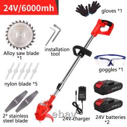 Electric Cordless Grass Trimmer Strimmer Garden Edger Cutter Withcharger Tool Sets