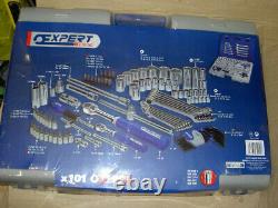 Expert By Facom E032911 101 Piece Socket & Spanner Set Tool Kit 1/4 & 1/2 Dr