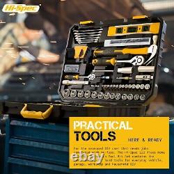 Hi-Spec 122-Piece Metric Mechanics Tool Kit Ideal for Car & Bike Repairs