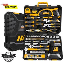 Hi-Spec 122Pc Mechanics Tool Kit, Metric Tools for Car & Bike Repair/Maintenance