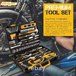 Hi-Spec 122Pc Mechanics Tool Kit, Metric Tools for Car & Bike Repair/Maintenance