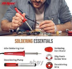 Hi-Spec 90 Piece Electronics & Soldering Repair Tool Set Kit with Multimeter