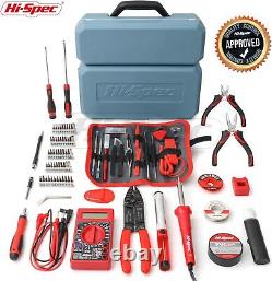 Hi-Spec 90 Piece Electronics & Soldering Repair Tool Set Kit with Multimeter