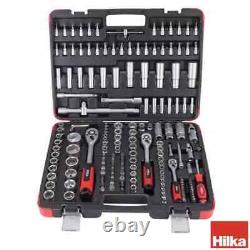 Hilka 171 Piece Mechanics Socket Tool Set Kit With Hard Carry Case