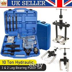 Hydraulic Gear Bearing Puller Set 4 6 8 3/2 Leg Internal External Tool Kit UK