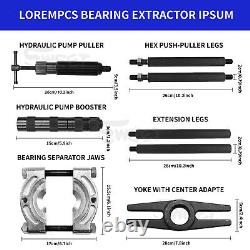 Hydraulic Gear Bearing Puller Set 4 6 8 3/2 Leg Internal External Tool Kit UK