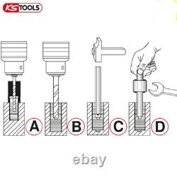 KS TOOLS 25-Piece Stud Extractor Set M5-M16 Thread Bolt & Screw Removal Kit