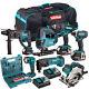 Makita 18V 7 Piece Tool Kit 3 x 5.0Ah Batteries & 100 Piece Bit Set T4TKIT-29