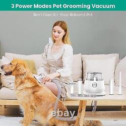 Pet Grooming Vacuum Kit 300W 9000PA Shedding Clipper Brush Tool Set Pet Cleaning