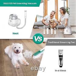 Pet Grooming Vacuum Kit 300W 9000PA Shedding Clipper Brush Tool Set Pet Cleaning