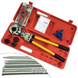 Pipe Crimping Pliers Hand Pressing Kit 8Pcs Tool Set PEX Presser ø16-32 mm NEW