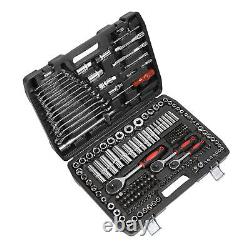 Professional 216 Pc Socket & Bit Set 1/4 3/8 1/2 Drive Ratchet Wrench Tool Kit
