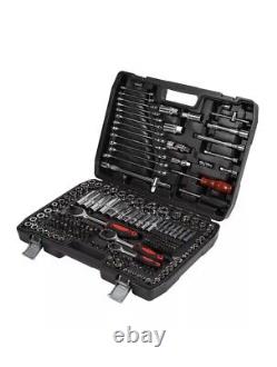 Professional 216 Pc Socket & Bit Set 1/4 3/8 1/2 Drive Ratchet Wrench Tool. Kit