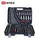 Professional 216 Pcs Ratchet Socket Set 1/4 3/8 1/2 Tool Kit & Spanners Case