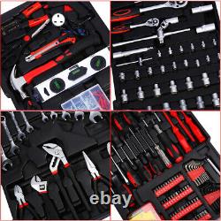 Professional Toolbox Set Aluminum Trolley Mechanic Kits Gloves 399pcs Box Case