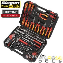 Sealey Electrician's Tool Kit 90pc VDE Approved Pliers Screwdrivers Siegen