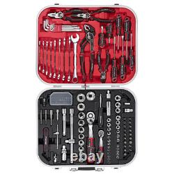 Sealey Mechanics Tool Kit 136 Pcs 1/4 3/8 1/2 Socket Spanner Bit Kit AK7980