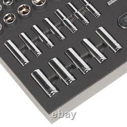Sealey Tool Tray with Socket Set 62pc 3/8Sq Drive Metric Chrome Finish