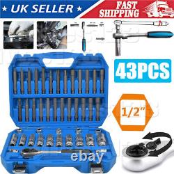 Shock Absorber Tool Kit 43PCS Suspension Mount Strut Nut Removal Socket Set UK