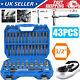 Shock Absorber Tool Kit 43PCS Suspension Mount Strut Nut Removal Socket Set UK