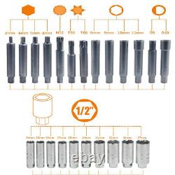 Shock Absorber Tool Kit 43PCS Suspension Mount Strut Nut Removal Socket Set UK