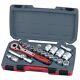 Teng Tools 1/2 Drive Sockets Ratchet Extensions Tool Set With Case