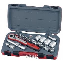 Teng Tools 1/2 Drive Sockets Ratchet Extensions Tool Set With Case