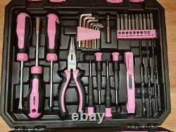 Tool Kit DEKO Set Box with 8V Cordless Drill, Pink Hand Kit DIY
