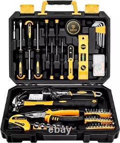 Tool Kit Set Box 100 Pieces Home Repair DIY Tools Basic Hand Toolbox Sets