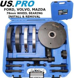 US PRO Tools 78mm Wheel Bearing Install & Removal Kit Ford Volvo Mazda NEW 6267