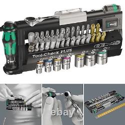 Wera 1/4 Hex Mini Ratchet Screwdriver & Socket Tool Check Plus Bit Set 056490