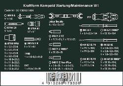 Wera 35 Piece Kraftform Kompakt VDE Screwdriver Ratchet Maintenance Kit, 135926