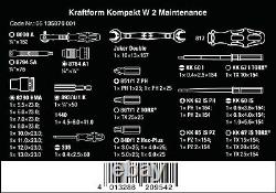 Wera 35Pce Kraftform Kompakt W 2 VDE Screwdriver Ratchet Maintenance Kit, 135870